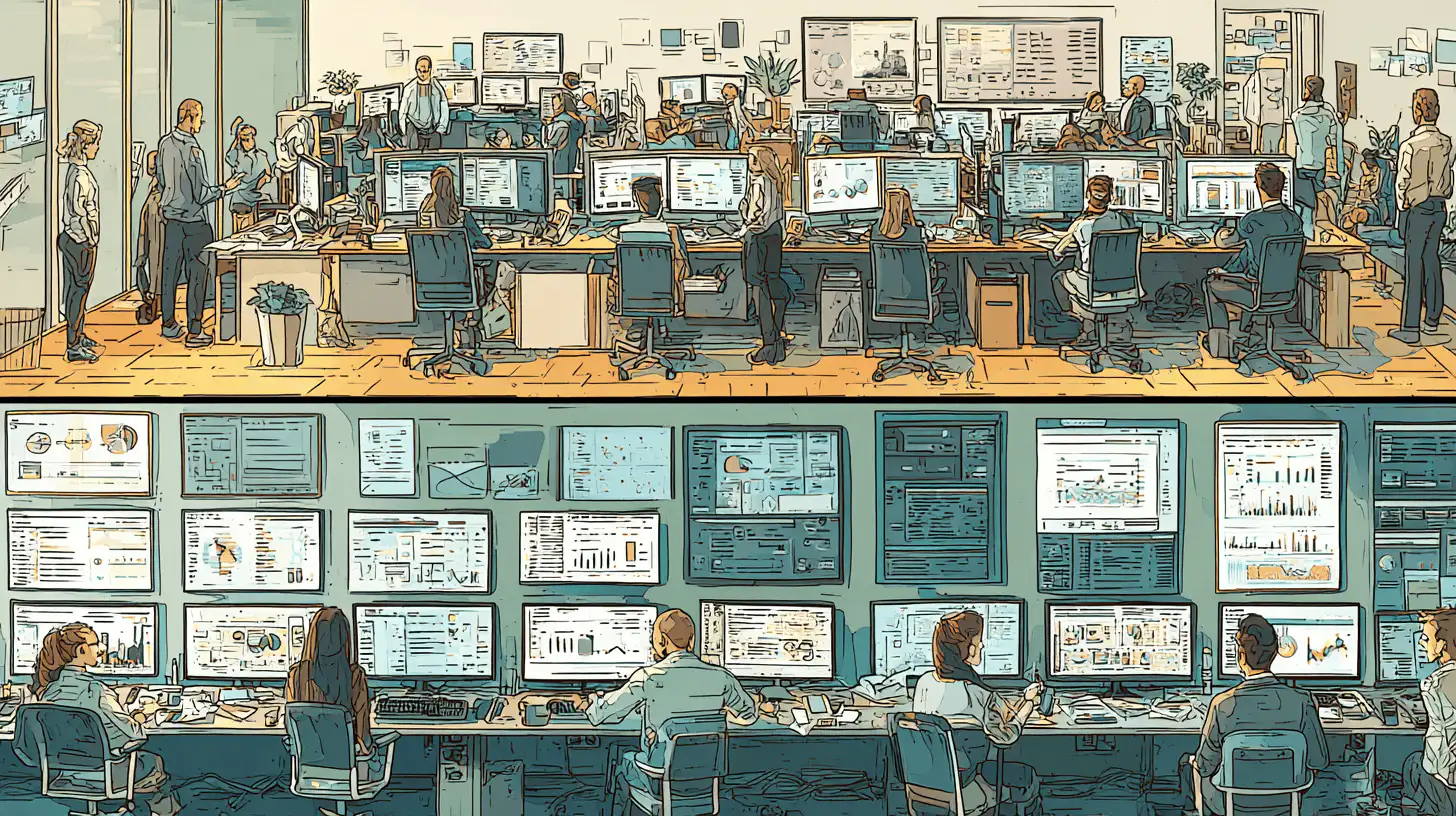 Illustration d'une PME utilisant l'automatisation IA